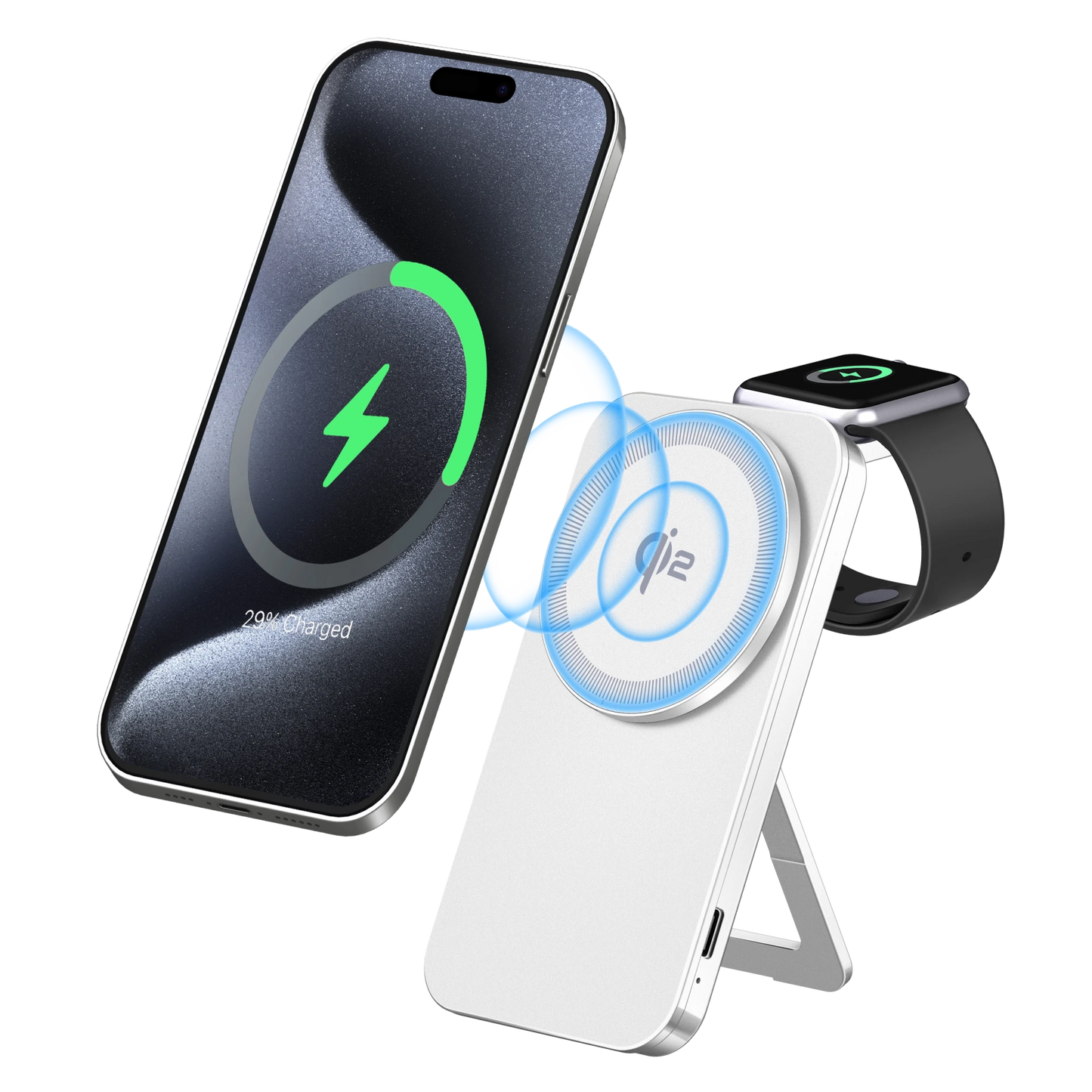 ELFESOUL Foldable 2-in-1 Magnetic Wireless Charger (Qi2 25W) - ELFESOUL