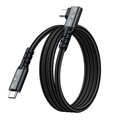 ELFESOUL 240W Right Angle USB4 Cable (40Gbps Data, 8K@60Hz UHD, Thunderbolt 4/3 Compatible)