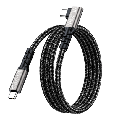 ELFESOUL 240W Right Angle USB5 Cable (80Gbps Data, 16K@60Hz UHD, Thunderbolt 5/4 Compatible)