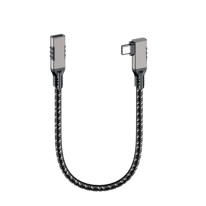 ELFESOUL USB4 Right Angle USB-C Male to Female Extension Cable (40Gbps Data, 240W Fast Charging, 8K Video)