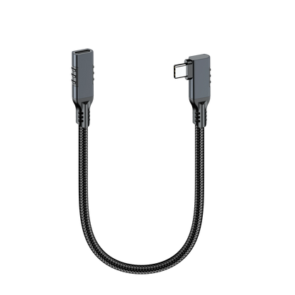 ELFESOUL USB4 Right Angle USB-C Male to Female Extension Cable (40Gbps Data, 240W Fast Charging, 8K Video)
