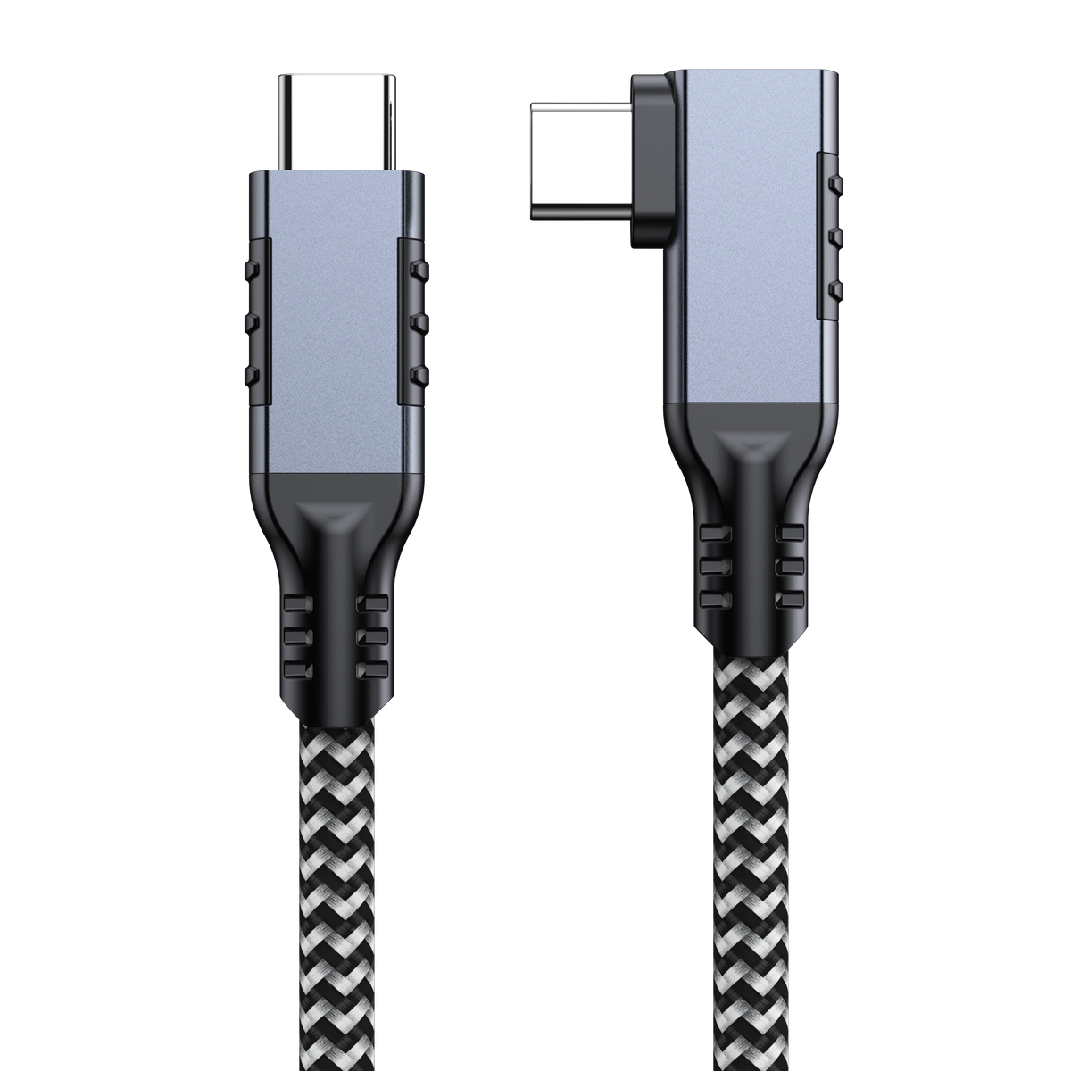 ELFESOUL USB4 Right Angle USB-C to USB-C Cable (40Gbps Data, 240W Fast Charging, 8K Video)