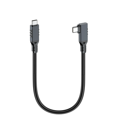 ELFESOUL USB4 Right Angle USB-C to USB-C Cable (40Gbps Data, 240W Fast Charging, 8K Video)