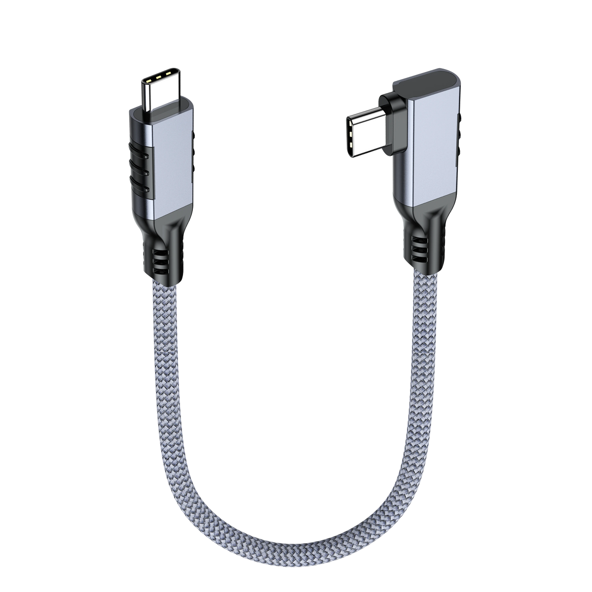 ELFESOUL USB4 Right Angle USB-C to USB-C Cable (40Gbps Data, 240W Fast Charging, 8K Video)