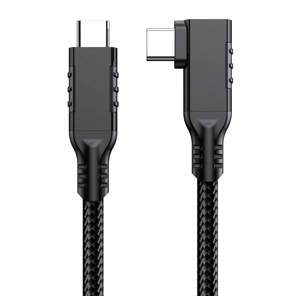 ELFESOUL USB4 Right Angle USB-C to USB-C Cable (40Gbps Data, 240W Fast Charging, 8K Video)