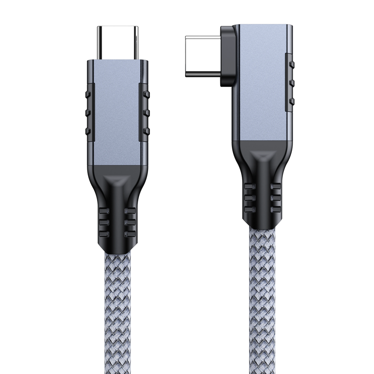 ELFESOUL USB4 Right Angle USB-C to USB-C Cable (40Gbps Data, 240W Fast Charging, 8K Video)