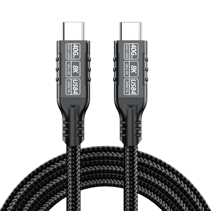 ELFESOUL USB4 USB-C to USB-C Cable (40Gbps Data, 240W Fast Charging, 8K Video)