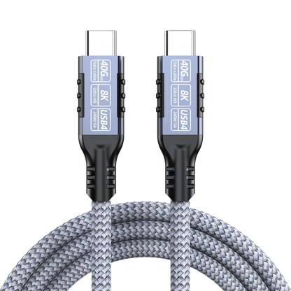ELFESOUL USB4 USB-C to USB-C Cable (40Gbps Data, 240W Fast Charging, 8K Video)