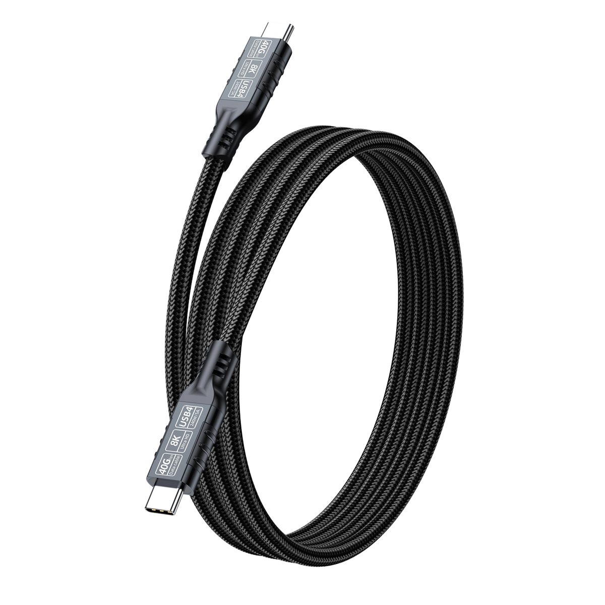 ELFESOUL USB4 USB-C to USB-C Cable (40Gbps Data, 240W Fast Charging, 8K Video)