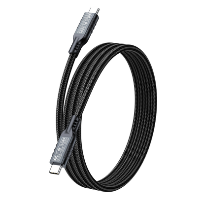 ELFESOUL USB4 USB-C to USB-C Cable (40Gbps Data, 240W Fast Charging, 8K Video)