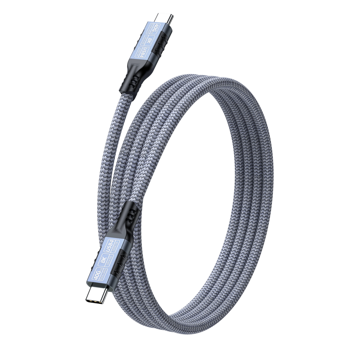 ELFESOUL USB4 USB-C to USB-C Cable (40Gbps Data, 240W Fast Charging, 8K Video)
