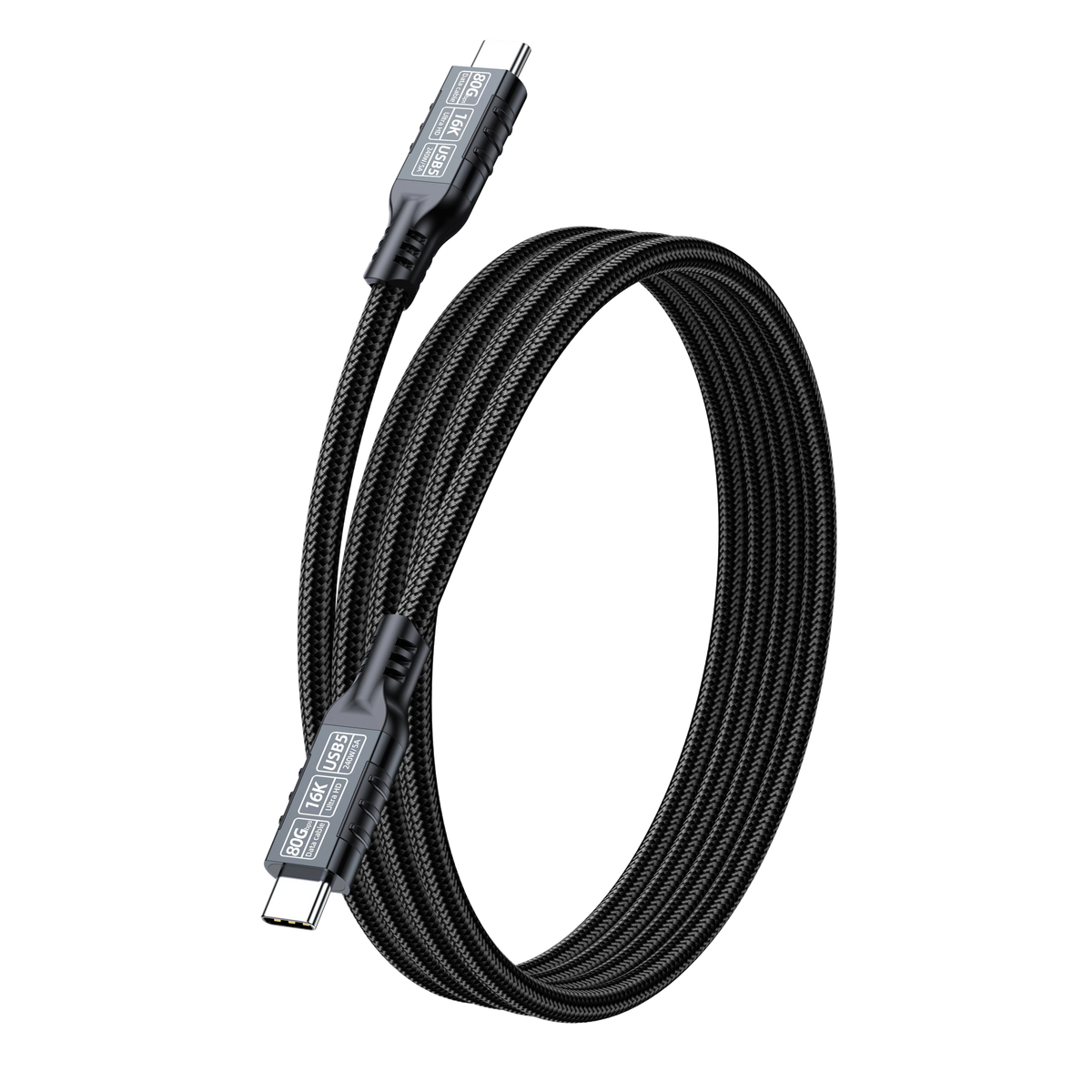 ELFESOUL USB5 USB-C to USB-C Cable (80Gbps Data, 240W Fast Charging, 16K Video)