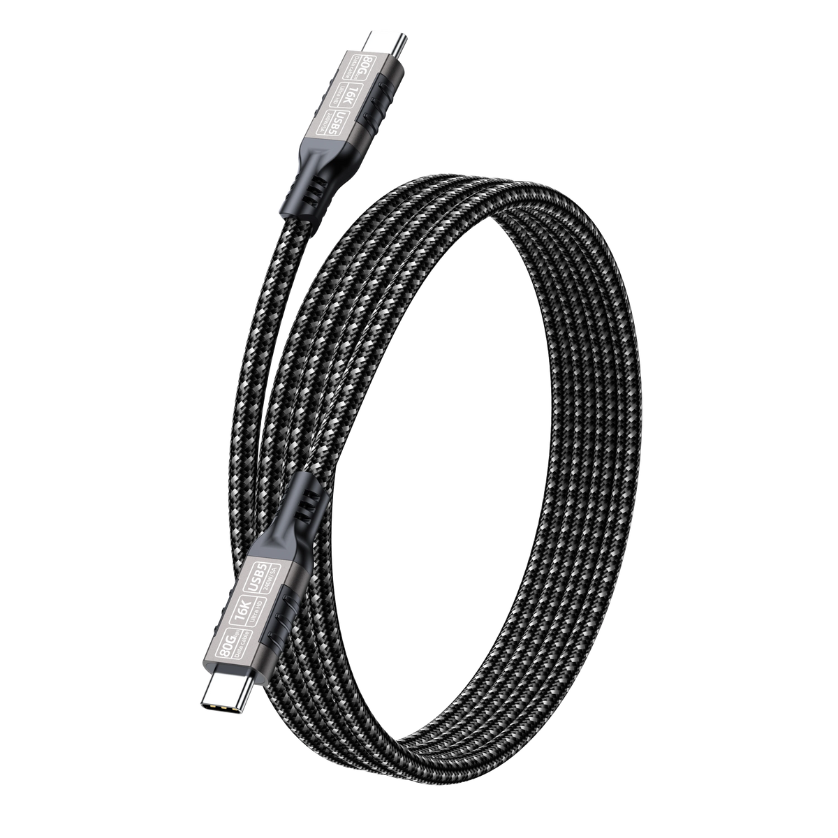 ELFESOUL USB5 USB-C to USB-C Cable (80Gbps Data, 240W Fast Charging, 16K Video)