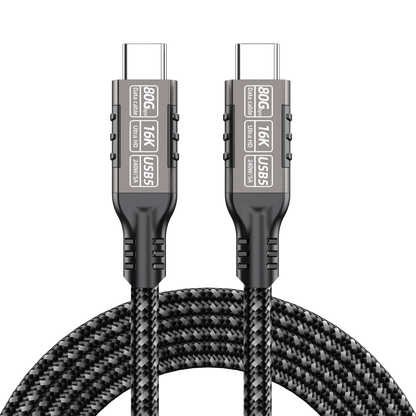 ELFESOUL USB5 USB-C to USB-C Cable (80Gbps Data, 240W Fast Charging, 16K Video)