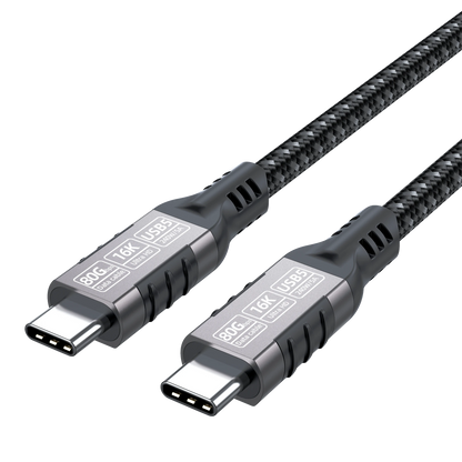 ELFESOUL USB5 USB-C to USB-C Cable (80Gbps Data, 240W Fast Charging, 16K Video)