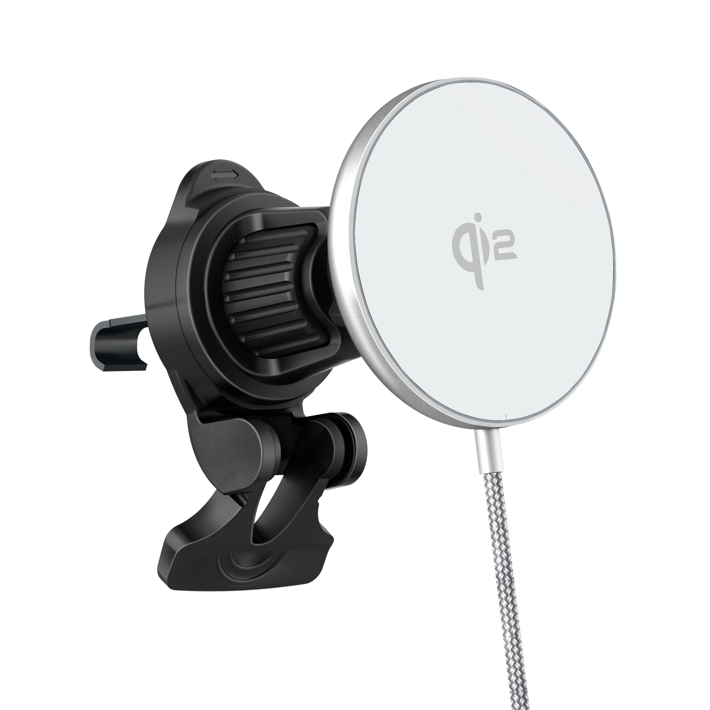 Color: Q206-01H White # Upward tilted angle of ELFESOUL magnetic car mount on vent bracket