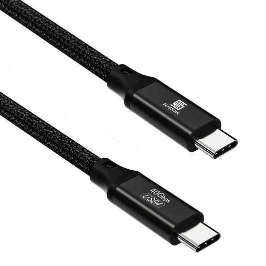 USB 4 Cable, 8K@60Hz UHD, 40 Gbps Data Transfer, 240W USB - C to USB - C Charging Cable (Thunderbolt 4 Compatible) - ELFESOUL