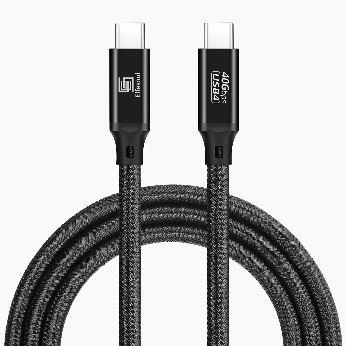 USB 4 Cable, 8K@60Hz UHD, 40 Gbps Data Transfer, 240W USB - C to USB - C Charging Cable (Thunderbolt 4 Compatible) - ELFESOUL