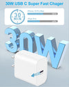 USB C Charger for iPhone 15/15 Plus/15 Pro/15 Pro Max/iPhone14/14 Plus/14 Pro/14 Pro Max/MacBook Air/iPad Pro/Samsung Galaxy S23, 30W Fast GaN PD 3.0 PPS Cargador Charger Block. - ELFESOUL