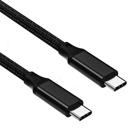 USB - C to USB - C Cable, 100W 4K UHD 20Gbps USB - C Cable for MacBook Pro, iPad Pro, Nylon Braided, Black. - ELFESOUL