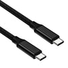 USB - C to USB - C Cable, 100W 4K UHD 20Gbps USB - C Cable for MacBook Pro, iPad Pro, Nylon Braided, Black. - ELFESOUL